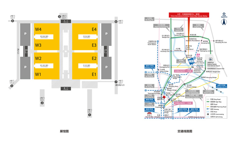 游樂設(shè)施展館位置與交通示意圖